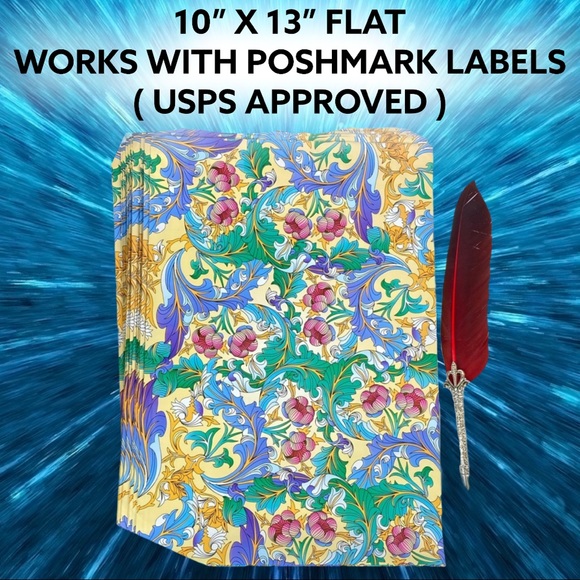 50 10X13 Flower Splash Poly Mailers PRICE IS FIRM - Picture 2 of 7